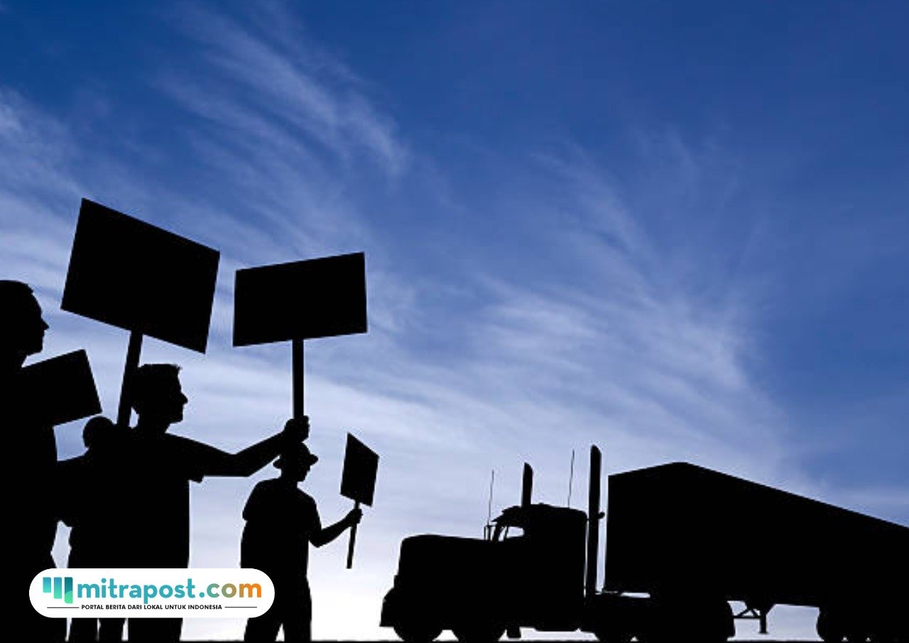 Ilustrasi demo sopir truk/istock