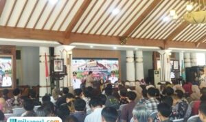 Foto : Kegiatan kontak bisnis bagi koperasi desa/kelurahan merah putih di Pendopo Kabupaten Pati, Selasa (24/06/2025) siang. (Sumber. Mitrapost.com/ Ilham)