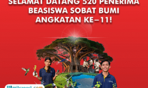 Foto: Poster selamat datang dari beasiswa sobat bumi (sumber: Instagram)