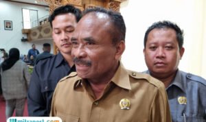 Foto: Ketua Fraksi PDI Perjuangan DPRD Kabupaten Pati, Suyono saat dikonfirmasi oleh awak media (Mitrapost.com/ Kafi)