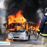 Ilustrasi bus terbakar/istock