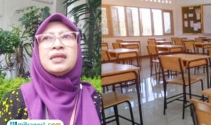 Foto : Kepala Sentra Margo Laras Pati, Proboretno Kuncororini ditemui di halaman Pendopo Kabupaten Pati. (Sumber. Mitrapost.com/ Ilham)