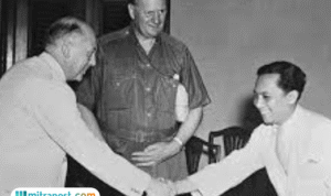 Foto: Perundingan Linggarjati sebagai upaya negosiasi pengakuan Kemerdekaan Indonesia (sumber: Ruangguru)
