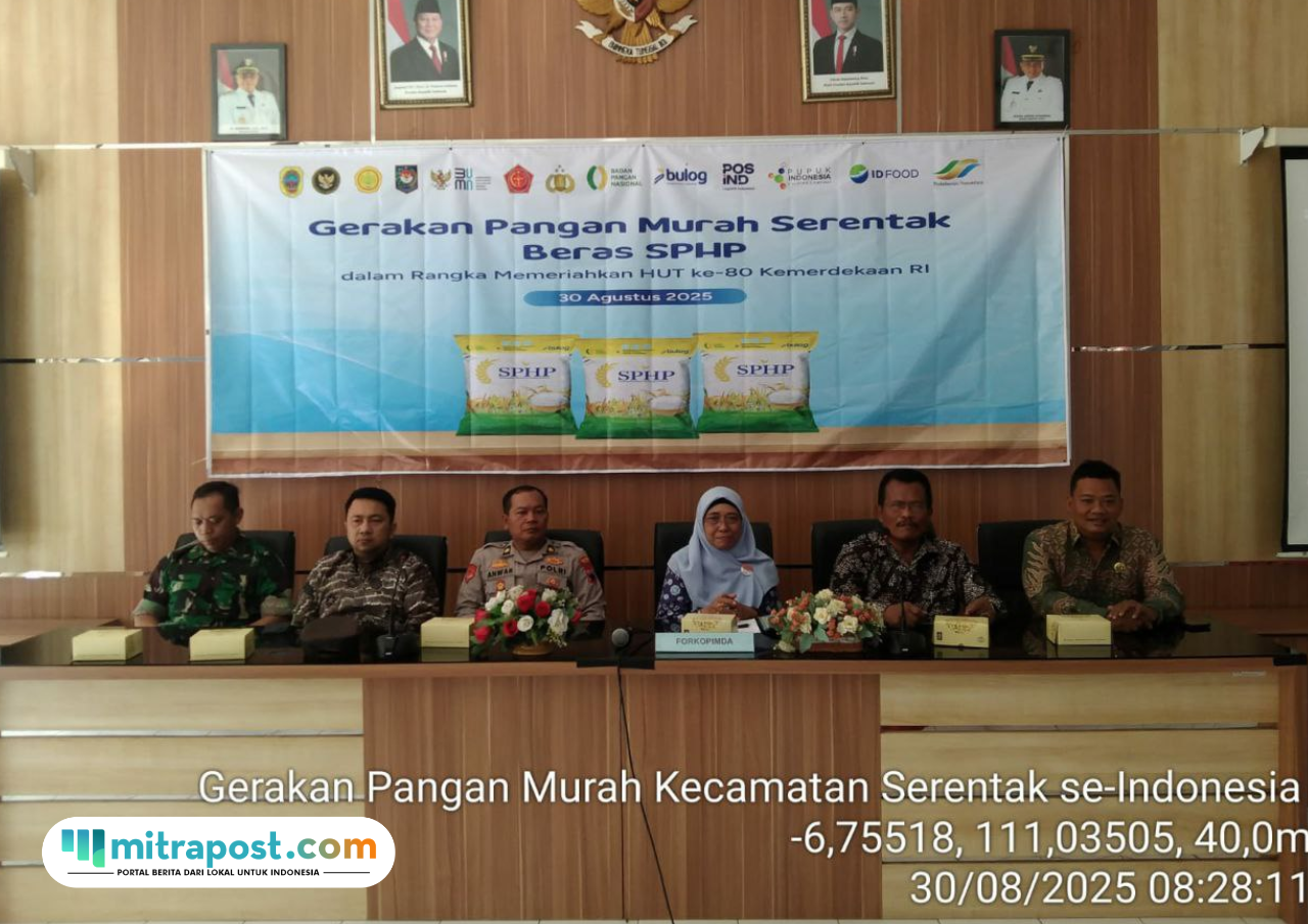 Foto : Pembukaan Gerakan Pangan Murah di Kecamatan Pati, Sabtu (30/08/2025). (Dok. Disketapang Kabupaten Pati)