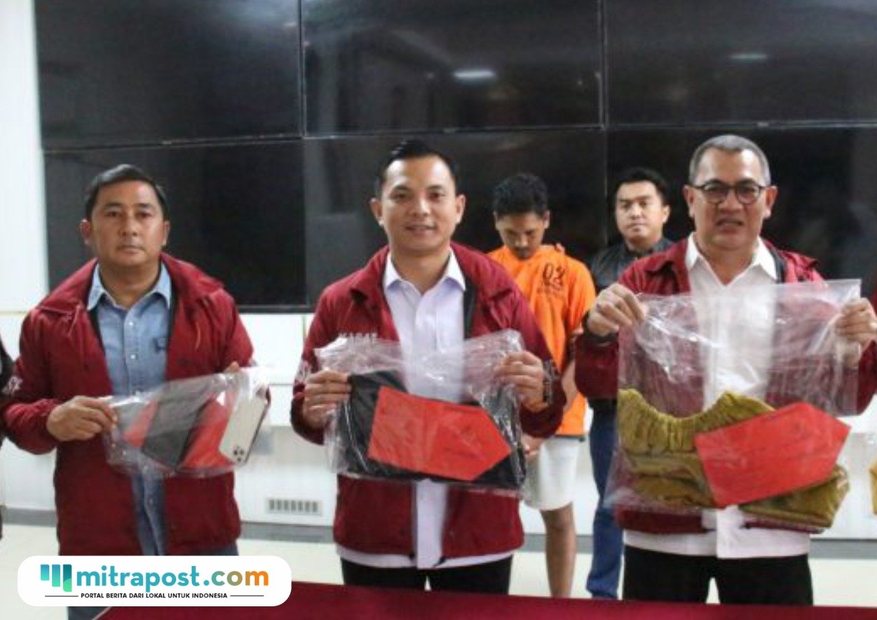 Konferensi pers kasus tindak pidana pemerkosaan yang disertai pencurian dengan kekerasan di wilayah hukum Polsek Batam Kota/ tribratanews