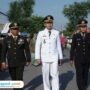 Foto: Plt Kepala Satpol PP Kabupaten Pati, Tri Wijanarko (tengah) saat upacara Hari Kemerdekaan Republik Indonesia ke-80 (Mitrapost.com/ Kec Kayen)