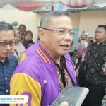 Foto : Bupati Pati Sudewo saat Pelepasan Peserta Raimuna Daerah XIII Kwarda Jawa Tengah tahun 2025 di Kwarcab Pati, Jum'at (22/08/2025). (Sumber. Mitrapost.com/ Ilham)