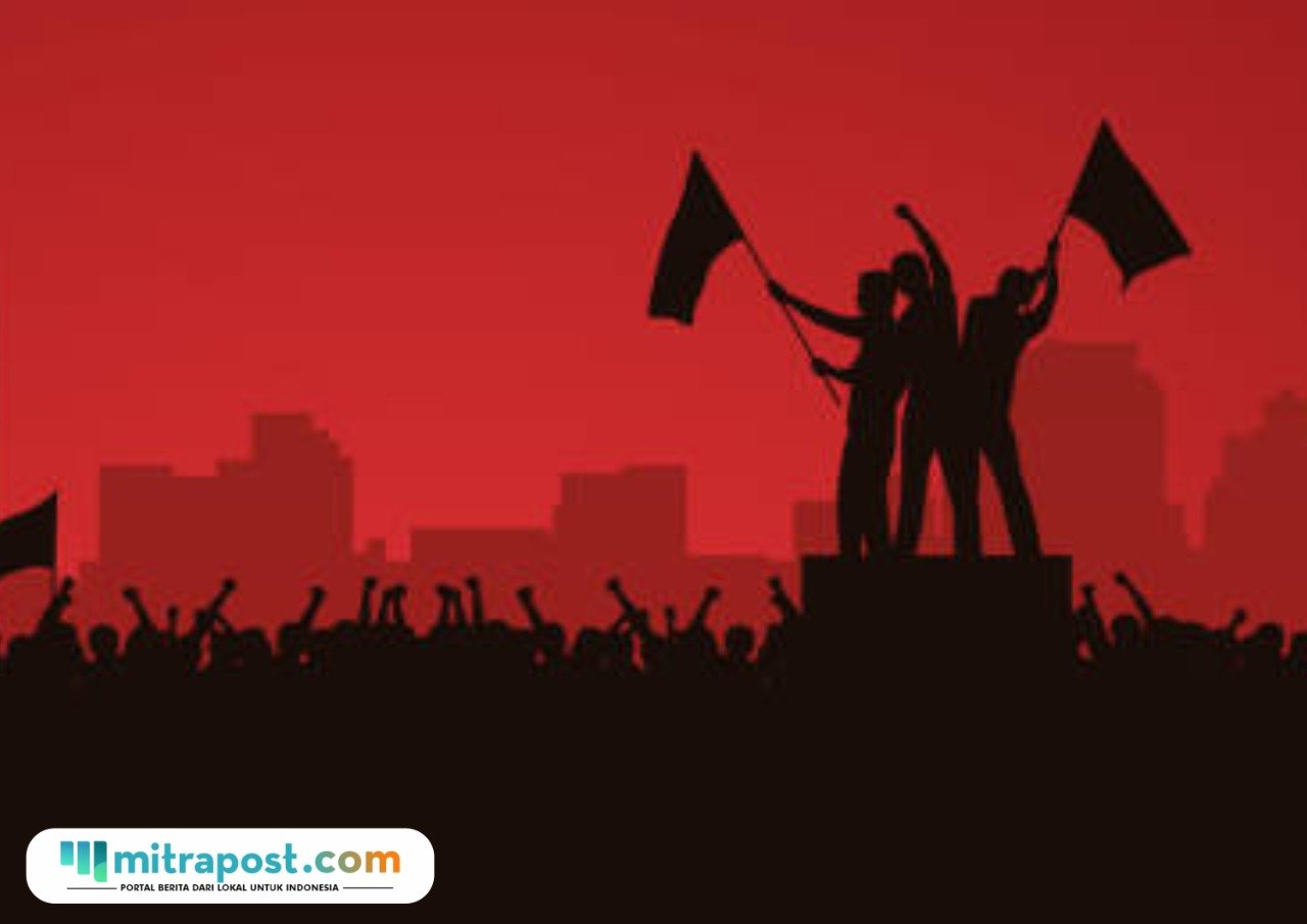 Ilustrasi demo buruh/istock