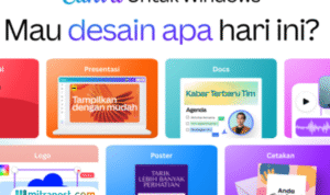 Foto: tampilan perangkat lunak Canva (sumber: Microsoft Store)