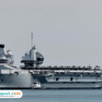 Foto: potret Kapal induk Inggris HMS Prince of Wales (sumber: Facebook)