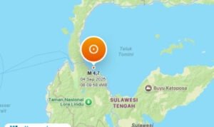 Peta lokasi gempa bumi Kabupaten Parigi Moutong, Sulawesi Tengah / laman BMKG