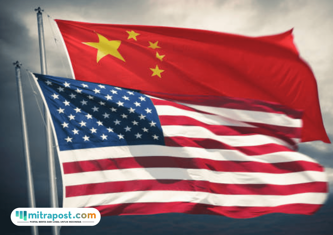 Foto: bendera China dan AS (sumber: istock)