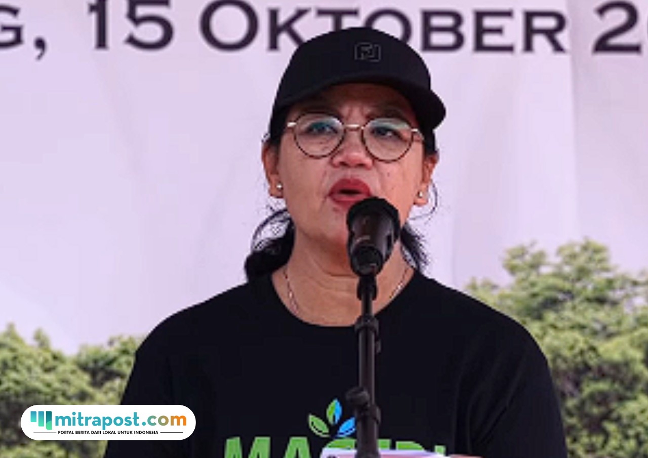 Foto: Wali Kota Semarang, Agustina Wilujeng saat sambutan dalam acara penanaman pohon Program Mageri Segoro (sumber: Instagram resmi Pemkot Semarang)