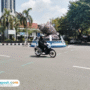 Foto : Sekitaran Jalan Alun-alun Simpang Lima Pati menjadi rute CFD di Pati. (Sumber. Mitrapost.com/ Ilham)