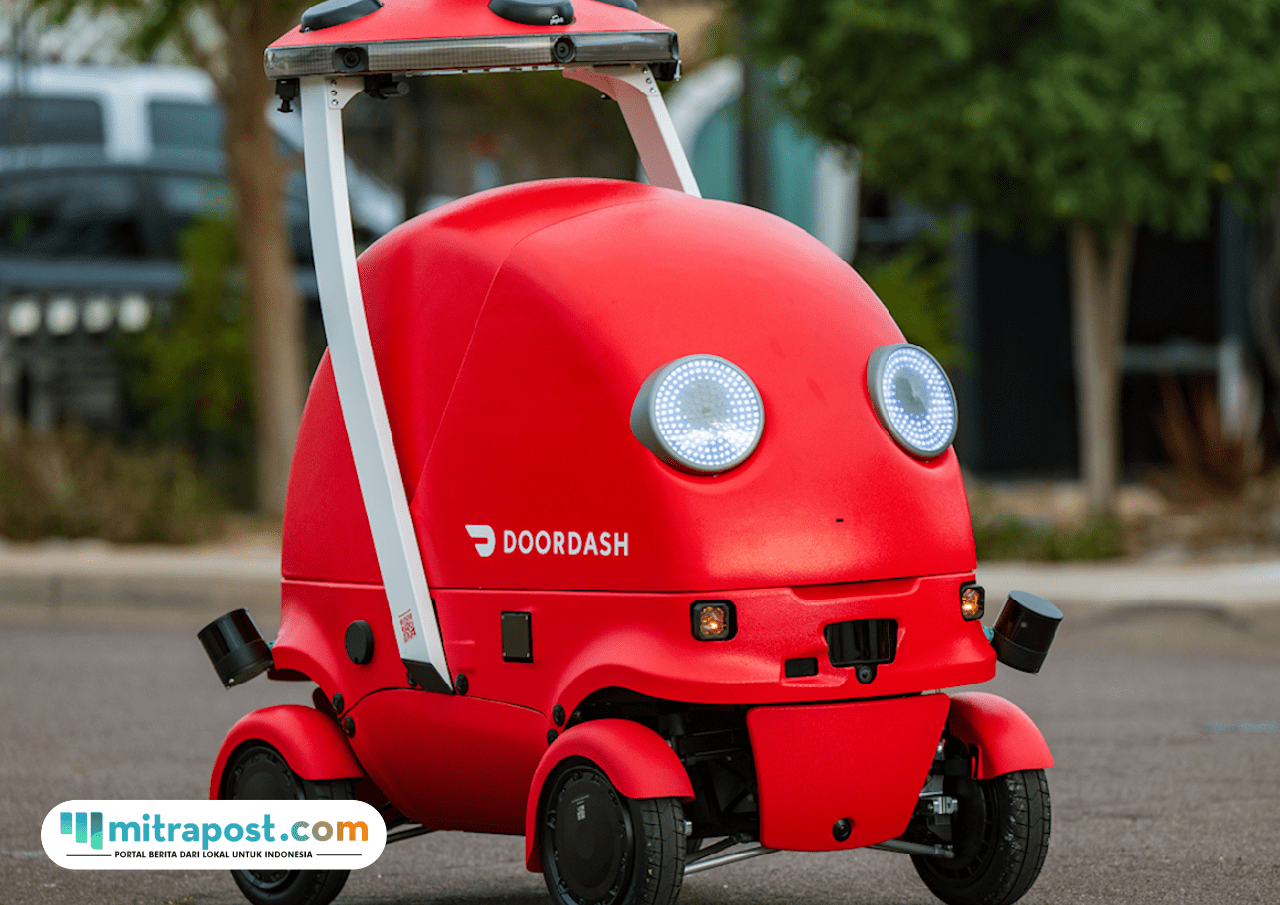 Foto: Robot Dot pengantar barang online (sumber: DoorDash)
