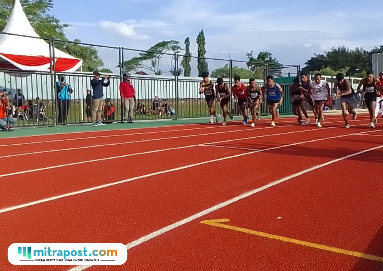 Foto: lintasan lari Stadion Joyokusumo Pati dipakai Kejurprov Jateng beberapa waktu lalu (Mitrapost.com/ Kafi)