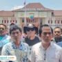 Foto: Warga yang tergabung dalam Masyarakat Pati Bersatu (MPB) menggeruduk Markas Polresta Pati (Mitrapost.com/ Kafi)