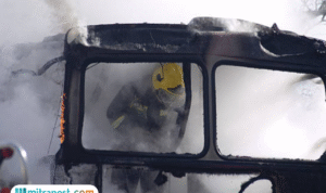 Bus 13 Penumpang Rute Jakarta-Semarang Terbakar di Kendal