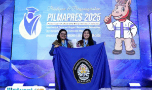 Foto: Felicia Hestiawan dan Callysta Najmi Raissa sebagai pemenang Pilmapres 2025 (sumber: UNDIP)