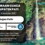 Prakiraan Cuaca Kabupaten Pati 10 November 2025: Waspada Hujan Petir