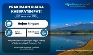Prakiraan Cuaca Kabupaten Pati 5 November 2025