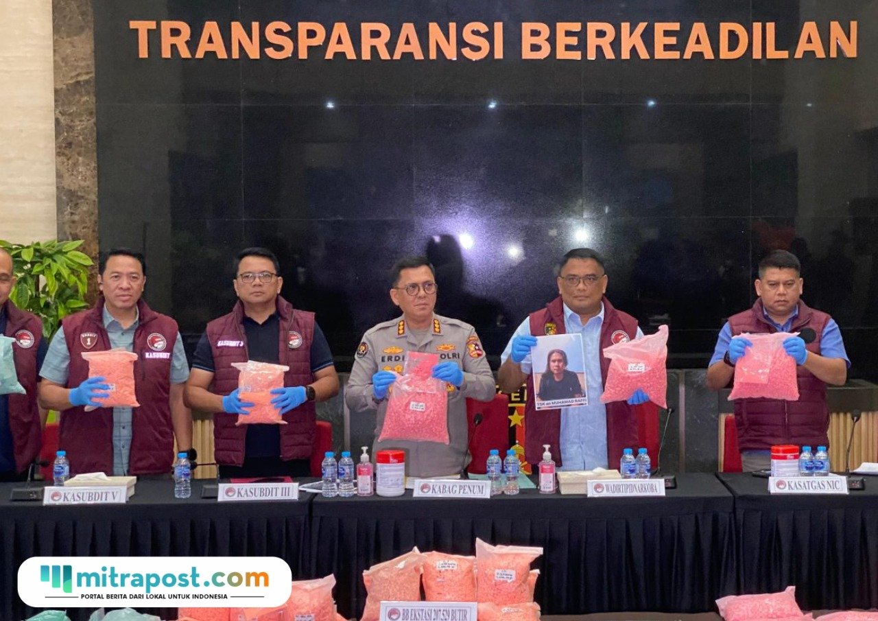 Polri Ungkap Kasus Penemuan Ratusan Ribu Ekstasi dalam Kecelakaan di Tol Sumatera-Lampung/tribatranews