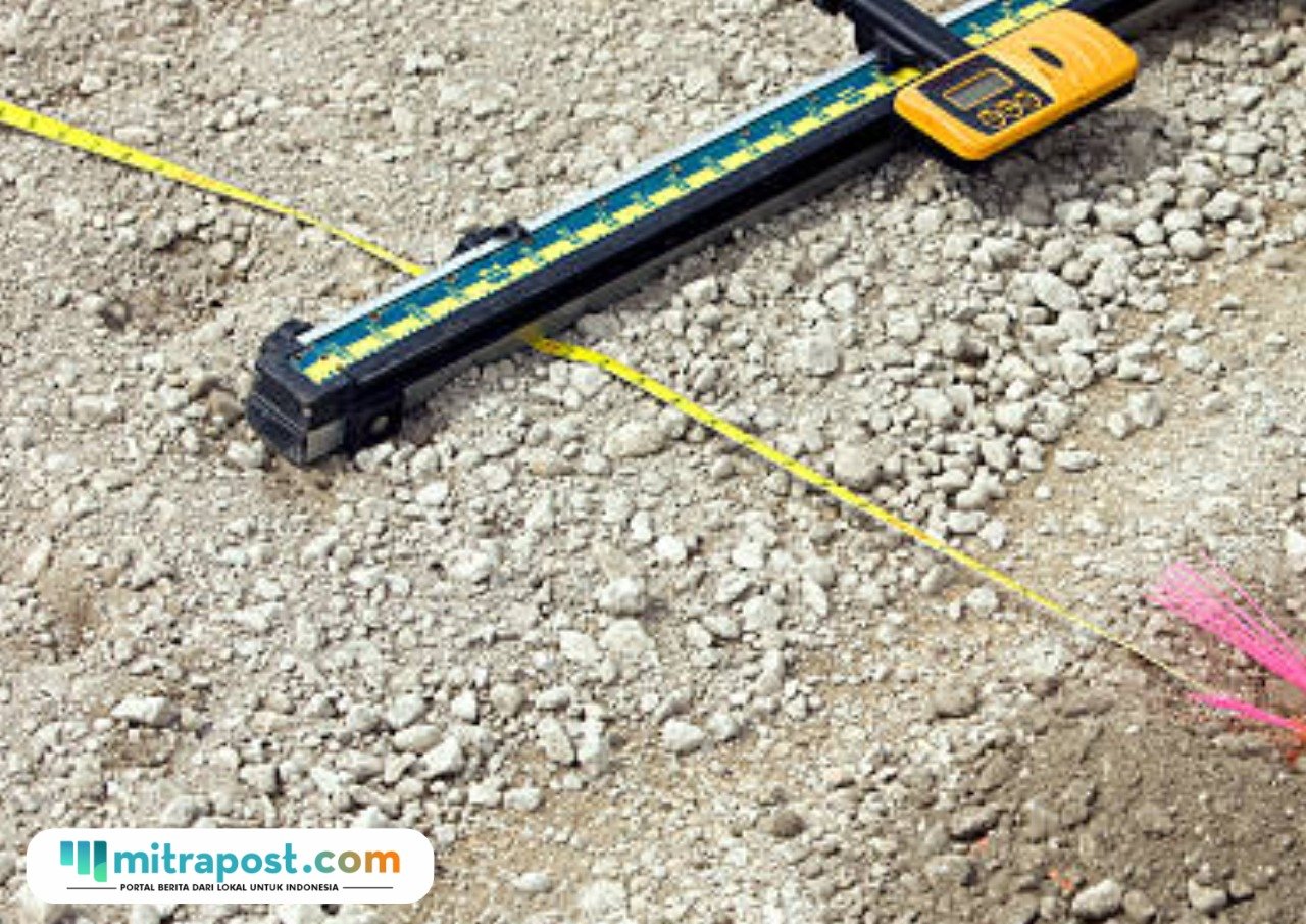 Ilustrasi pengukuran batas tanah/istock