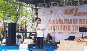 Foto: Bupati Pati Sudewo saat memberikan sambutan di SE Run 2025 (Mitrapost.com/ Kafi)