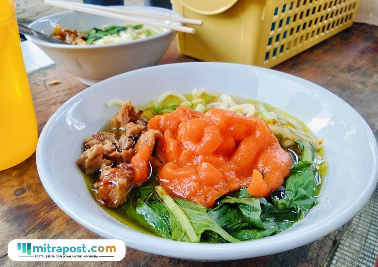 Foto : Mie ayam harga Rp5.000 per porsi. (Sumber. Mitrapos.com/ Ilham)