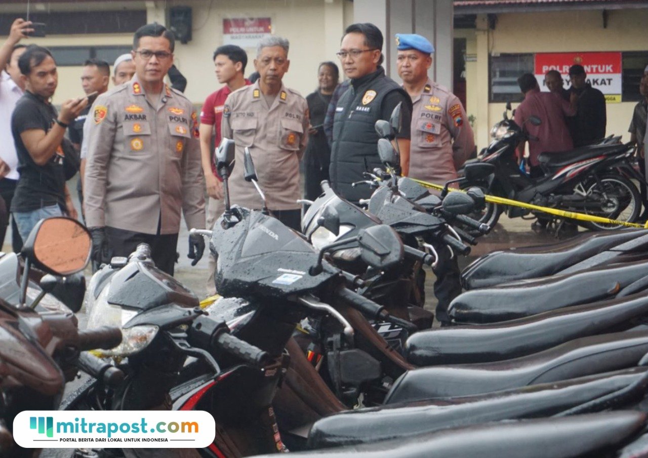 Kasus Pencurian Motor di 25 Lokasi Wilayah Pubralingga Berhasil Diungkap/tribatranews