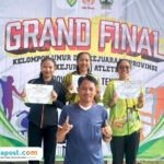 Foto: atlet cabor atletik Kabupaten Pati saat mendapatkan juara di Kejurprov Jateng 2025 (Mitrapost.com/ dok pribadi)
