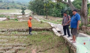 Tanah Gerak di Desa Sedayu Grobogan/bpbd grobogan