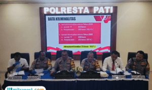 Foto : Polresta Pati menggelar Konferensi Pers di ruang Sanika Satyawada, Rabu (31/12/2025). (Sumber. Mitrapost.com/ Ilham) Kasus Kriminalitas