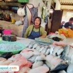 Foto : Samini tengah menjual ikan laut segar di Pasar Puri Pati ditemui hari Jumat (05/12/2025). (Sumber. Mitrapost.com/ Ilham)