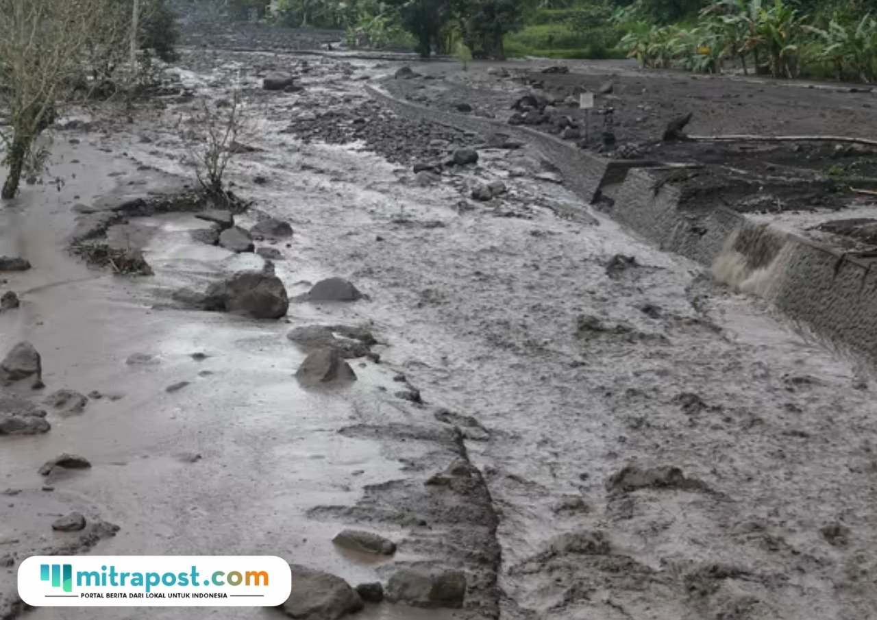 Ilustrasi banjir lahar/istock