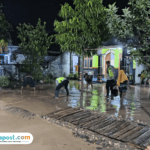 Foto : Kondisi banjir di Desa Srikaton Kecamatan Kayen Pati, Rabu (17/12/2025). (Dok. Polsek Kayen)