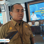 Foto : Ketua Panitia Korpri Kabupaten Pati, Sugiyono. (Sumber. Mitrapost.com/ Ilham) fun run