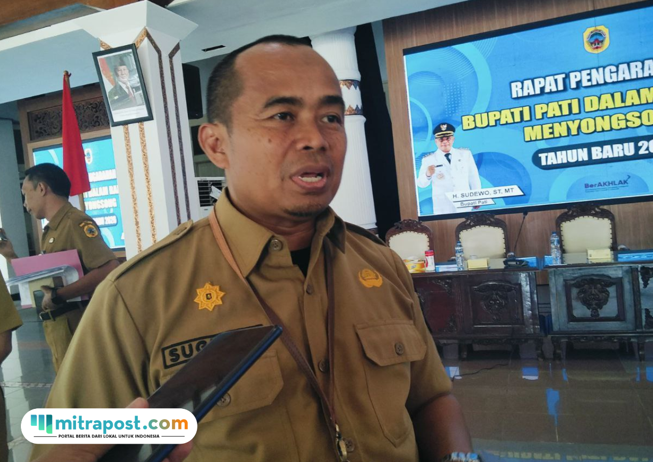 Foto : Ketua Panitia Korpri Kabupaten Pati, Sugiyono. (Sumber. Mitrapost.com/ Ilham) fun run