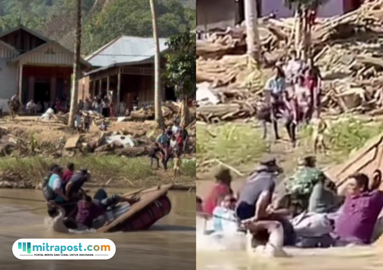 Rakit Wagub Aceh Terbalik di Sungai Pameu Saat Hendak Tinjau Daerah Terisolasi