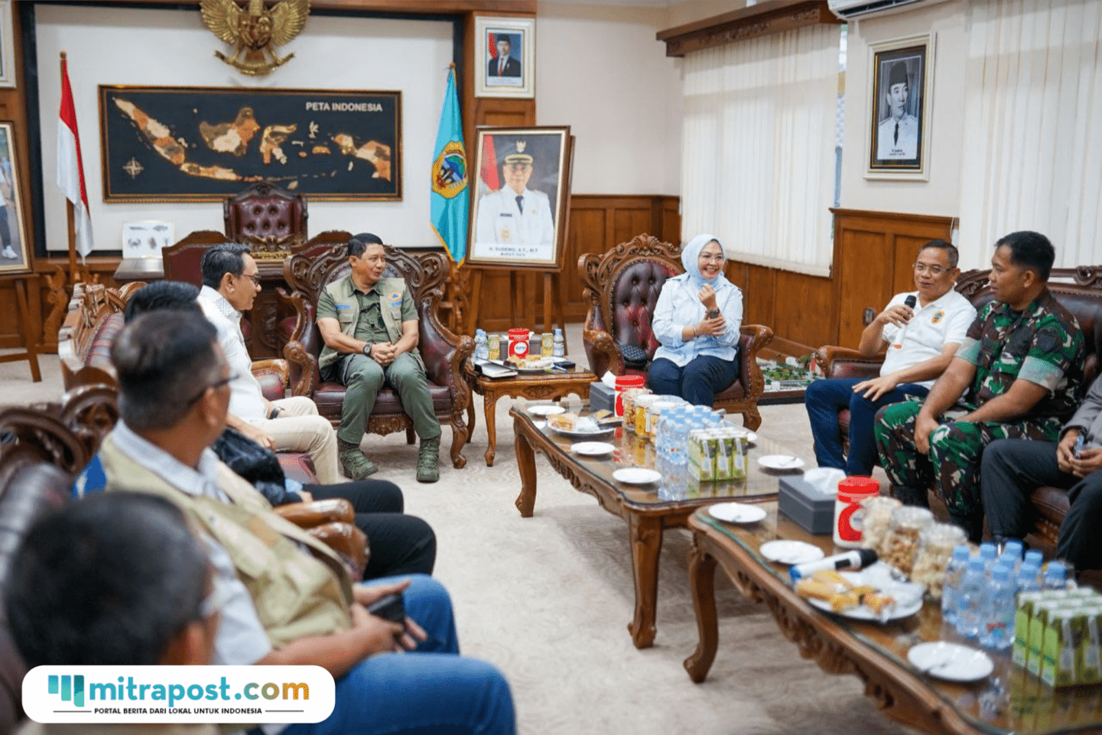 Foto : Pertemuan Bupati dan Kepala BNPB di ruang kerja Bupati Pati, Sabtu (17/01/2026). (Dok. Humas Pemkab Pati)