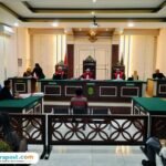 Foto : Persidangan kasus penghalang-halangan terhadap kerja Jurnalis di Pati. (Sumber. Mitrapost.com/ Ilham)