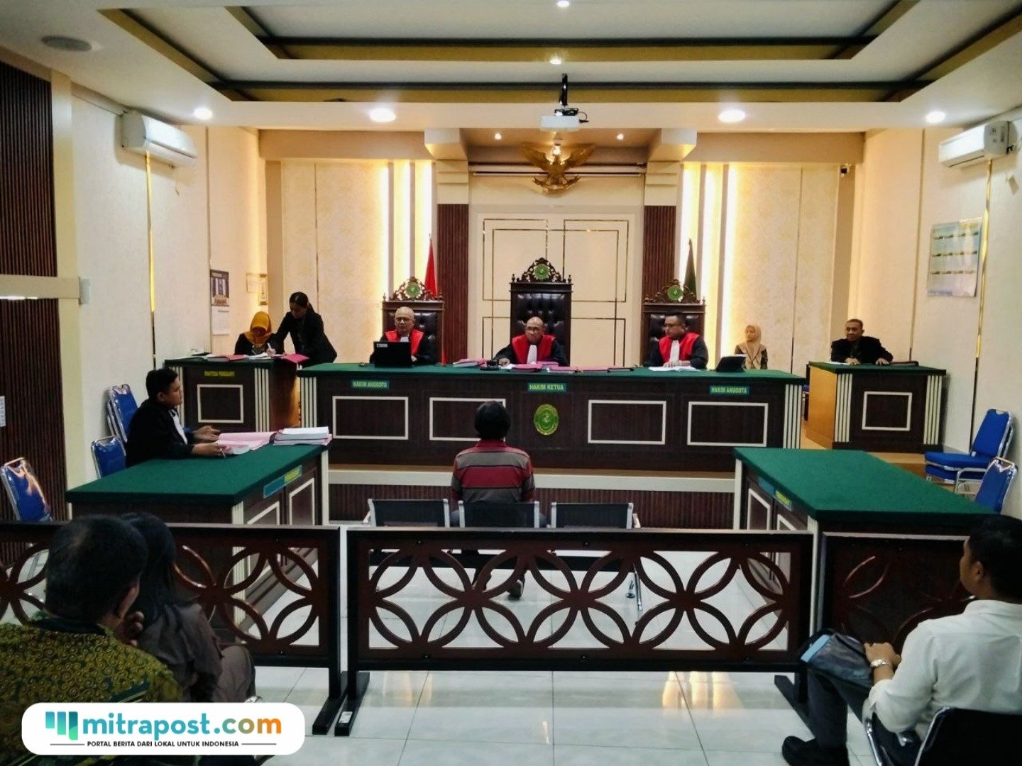 Foto : Persidangan kasus penghalang-halangan terhadap kerja Jurnalis di Pati. (Sumber. Mitrapost.com/ Ilham)