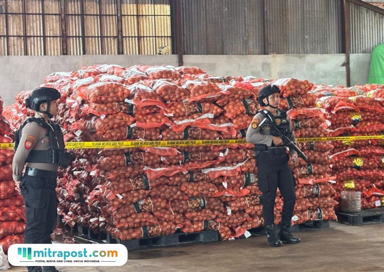Barang bukti bawang bombai ilegal/tribatranews
