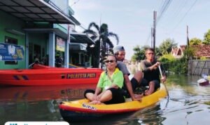Foto : Kondisi banjir di Desa Bumirejo Kecamatan Juwana, Pati. (Sumber. Mitrapost.com/ Ilham)