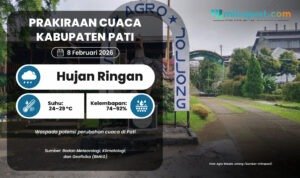 Sedia Payung, Hujan Ringan Berpotensi Warnai Kabupaten Pati Besok