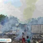 Foto : Rumah di Kecamatan Jaken Pati Hangus terbakar. (Dok. Damkar Satpol PP Pati)