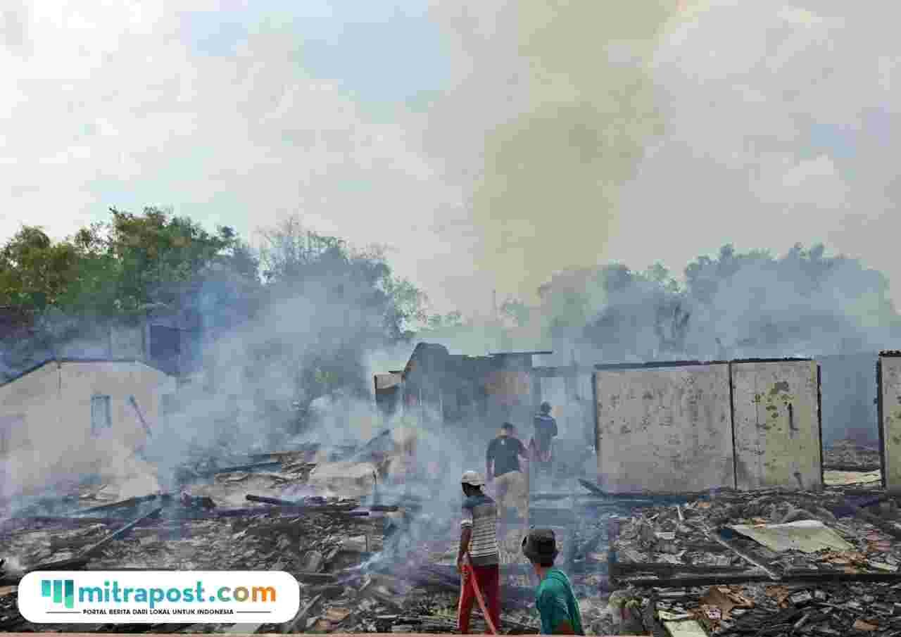 Foto : Rumah di Kecamatan Jaken Pati Hangus terbakar. (Dok. Damkar Satpol PP Pati)
