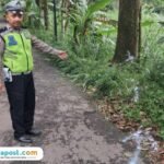 TKP kecelakaan tunggal/Polrestabes Semarang sehabis perang sarung