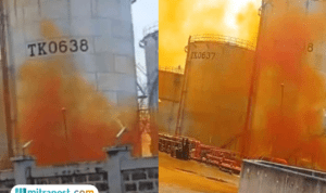 Viral Asap Oranye Muncul di Kawasan Industri Cikuasa Cilegon