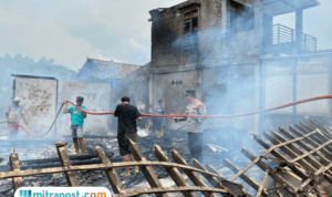 Foto : Kebakaran rumah di Desa Sumberagung Kecamatan Jaken, Kabupaten Pati. (Dok. Damkar Satpol PP Kabupaten Pati)